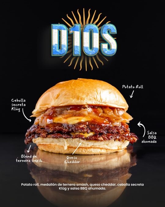 Cartel de la hamburguesa D10S de Klüg Burgers